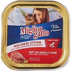 Morando Miglior Gatto Adult Wellness System Pate with Beef & Heart 100gr