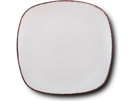 Nava Πιάτο Ρηχό Κεραμικό Τετράγωνο White Sugar 26x26cm 10-099-231