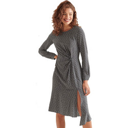 Superdry Ecovero Twist Midi Φόρεμα για Γάμο / Βάπτιση Μαύρο W8010768A-BD4