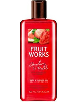 Fruit Works Strawberry & Pomelo Bath & Αφρόλουτρο σε Gel 500ml