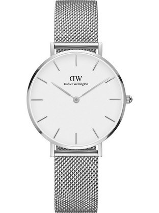 Daniel Wellington Petite Γυναικείο Ρολόι με Ασημί Μεταλλικό Μπρασελέ DW00100164