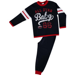 Minerva Baby All Star Παιδική Πιτζάμα Βαμβακερή Χειμωνιάτικη Μπλε 90-61318-002