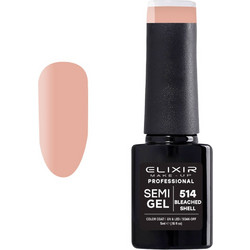 Elixir Semigel 514 Bleached Shell Ημιμόνιμο Βερνίκι Νυχιών 5ml