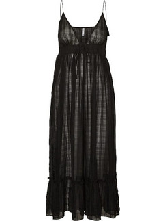 Vero Moda Maxi Καλοκαιρινό Βραδινό Φόρεμα Μαύρο 10241552