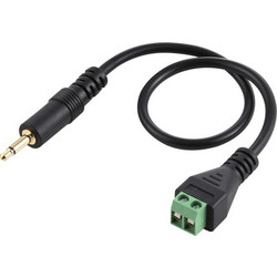 3.5mm Male to 2 Pin Pluggable Terminals Solder-free Connector Solderless Connection Adapter Cable, Length: 30cm (OEM)