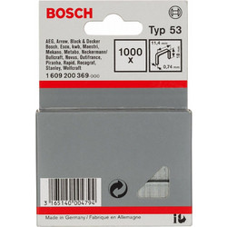 ΣΥΝΔΕΤΗΡΕΣ BOSCH ΚΑΡΦΩΤΙΚΩΝ 11,4Χ18Χ0,74mm TYPE 53 1000τμχ 1609200369