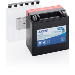 Exide Μπαταρία Μοτοσυκλέτας ETX16-BS 215A 14Ah