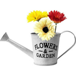 Μεταλλική Γλάστρα ποτιστήρι με ετικέτα Flower 37x14.5x15 cm, Flower Bucket - Aria Trade