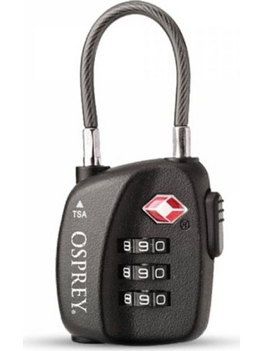 OSPREY Osprey TSA 3 Dial Cable Lock 10003969 Black