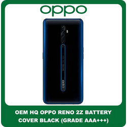 Oppo Reno 2Z , Reno2Z (PCKM70, PCKT00, PCKM00, CPH1945, CPH1951, PCKM80) Rear Back Battery Cover Πίσω Κάλυμμα Καπάκι Μπαταρίας Black Μαύρο (Premium A+)