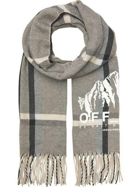 Jack&Jones - 12193365 - Jac Mountain Woven Scarf - Moonbeam - Αξεσουάρ Κασκόλ - beige