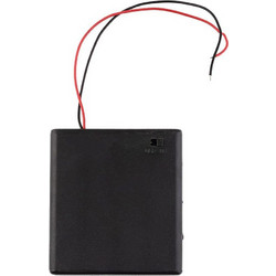 4xAAA Plastic Battery Case Holder 4 x 1.2V with Cover and Switch