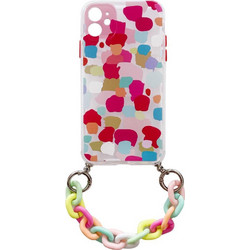 Color Chain Case gel flexible elastic case cover with a chain pendant for Samsung Galaxy A22 4G multicolour (2)