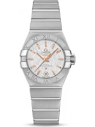 Omega Constellation Ανδρικό Ρολόι με Ασημί Μεταλλικό Μπρασελέ 127.10.27.20.02.001