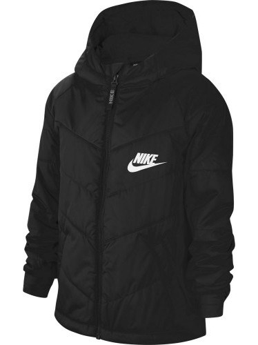Nike Fill Αθλητικό Παιδικό Μπουφάν Χειμωνιάτικο Puffer Μαύρο CU9157-010