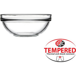 Γυάλινο μπωλ φ12cm ύψος 5 3cm Tempered CHEF lsquo S PASABAHCE ΣΕΤ 6 ΤΕΜΑΧΙΩΝ c378380