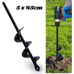 Αρίδα Σπιράλ Τρυπάνι 5 x 45cm Για Φύτευση Βολβών - Συμβατό Με Οικιακό Δράπανο
