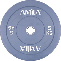 Δίσκος Crossfit Επαγγελματικός Color Bumper AMILA - 5Kg Γκρι 84603