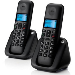 Motorola T302 Ασύρματο Τηλέφωνο Σετ Duo με Ανοιχτή Ακρόαση Μαύρο