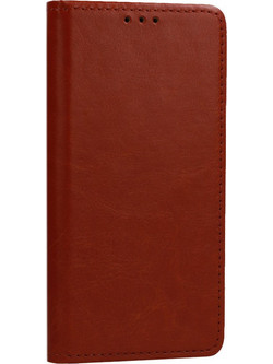 Θήκη Βιβλίο Genuine Leather Case Για Apple Iphone 13 Καφέ