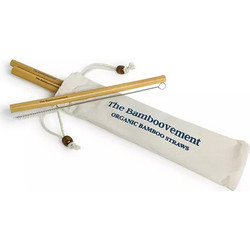 Επαναχρησιμοποιήσιμα καλαμάκια μπαμπού The Bamboovement 12τμχ