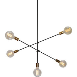 Home Lighting Cody Κρεμαστό Φωτιστικό Οροφής Πολύφωτο E27 Μαύρο 77-3535