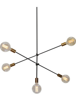 Home Lighting Cody Κρεμαστό Φωτιστικό Οροφής Πολύφωτο E27 Μαύρο 77-3535