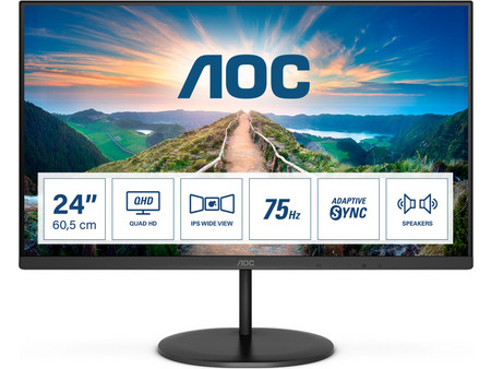 AOC Q24V4EA IPS Monitor 23.8" 2560x1440 QHD 75Hz 4ms