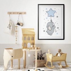 ΠΑΙΔΙΚΗ ΑΦΙΣΑ FLYING BABY BLUE 48278 (PVC/PLEXIGLASS ΜΑΥΡΗ ΚΟΡΝΙΖΑ ΜΕ ΠΛΑΙΣΙΟ) 30x40cm