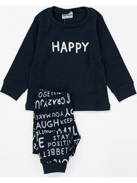 Βρεφική πυτζάμα GALAXY Happy UNISEX - Μπλε Σκούρο