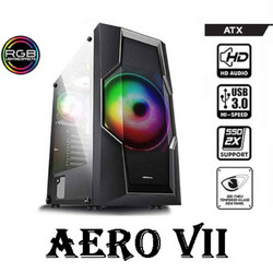 Armaggeddon Aero VII Black Gaming Midi Tower Κουτί Υπολογιστή με Πλαϊνό Παράθυρο