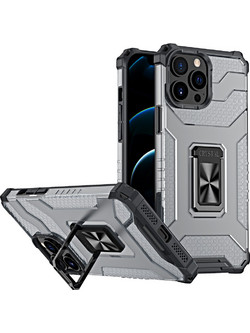 Powertech Crystal Ring Back Cover Black (iPhone 13 Pro)