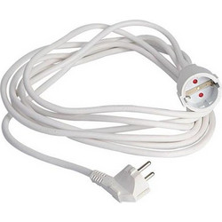 147-13017 ΠΡΟΕΚΤΑΣΗ ΚΑΛΩΔΙΟΥ ΣΟΥΚΟ 5m 3X1.5mm IP20 ΛΕΥΚΗ EUROLAMP