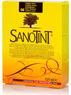 Sanotint Classic 06 Καστανό Σκούρο Φυτική Ημιμόνιμη Βαφή Μαλλιών Χωρίς Αμμωνία 125ml
