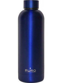 Puro Hot Cold Bottle Matt Blue 500ml