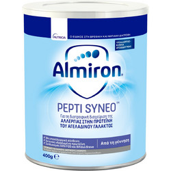 Nutricia Almiron Pepti Syneo Βρεφικό Γάλα Σκόνη 0m+ Χωρίς Ζάχαρη 400gr