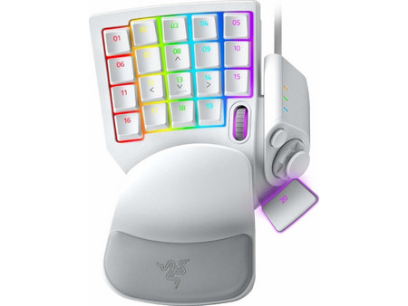 Razer Tartarus Pro Mercury Gaming Keypad με Razer Analog Optical Διακόπτες RGB White
