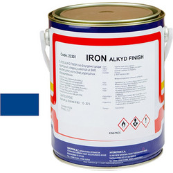 Hydroton Iron Alkyd Finish Βερνικόχρωμα Μετάλλου Μπλε Ral-5005 Gloss 2.5lt