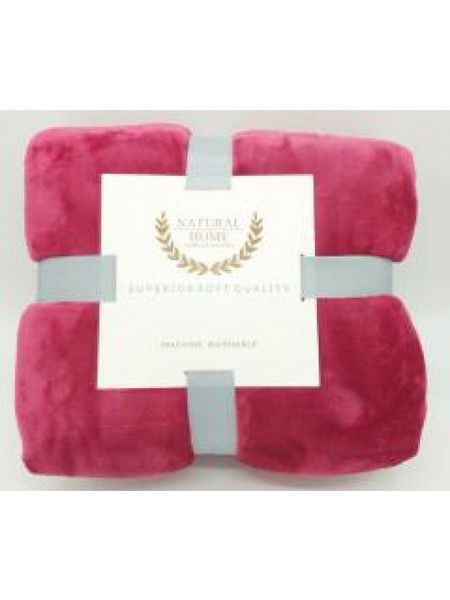Κουβέρτα Μονή 160x220 Fleece Natural Home Fleece Κόκκινο