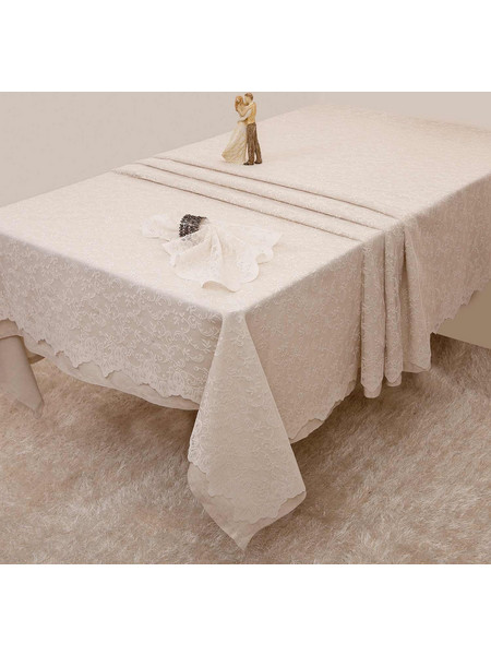 Τραβέρσα Σετ 2τμχ. 2331 Ivory Anna Riska 45Χ155 45x155cm Βαμβάκι-Πολυέστερ