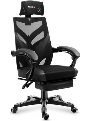 Huzaro Combat 5.0 Καρέκλα Gaming Mesh με Υποπόδιο Μαύρη