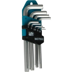 Maco (88150) Κλειδια Allen Set 9 Τεμ 1.5 Εως 10mm Με Θηκη