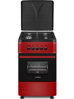 Calfer Gas F5T40G2-RED Κουζίνα Αερίου 42lt με Εστίες Αερίου 50cm