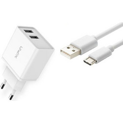 Xipin EU-03T Φορτιστής με Καλώδιο Micro USB με Θύρα USB-A White
