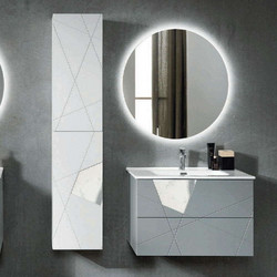 Bluelife Crizia Κρεμαστή Στήλη Μπάνιου MDF White 35x33x160cm