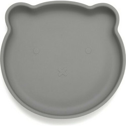 Petit Monkey Πιάτο Σιλικόνης Bear Pewter Green