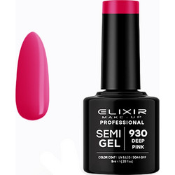 Elixir Semigel 930 Deep Pink Ημιμόνιμο Βερνίκι Νυχιών 8ml