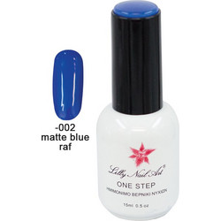Lilly Nail Art One Step Blue Raf Matte Ημιμόνιμο Βερνίκι Νυχιών 15ml