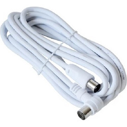 Geti Coaxial Antenna cable 5m (White)