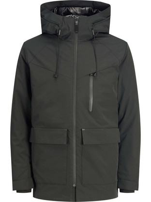 Jack & Jones Ανδρικό Μπουφάν Χειμωνιάτικο Παρκά Μαύρο 12216910